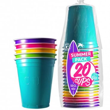 20 Gobelets "Beer Pong" - Summer Pack (53 cl)