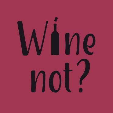 Serviettes cocktail bordeaux avec inscription Wine not et bouteille stylisée | jourdefete.com