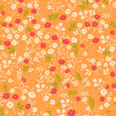 Serviettes cocktail orange à motifs floraux colorés | jourdefete.com