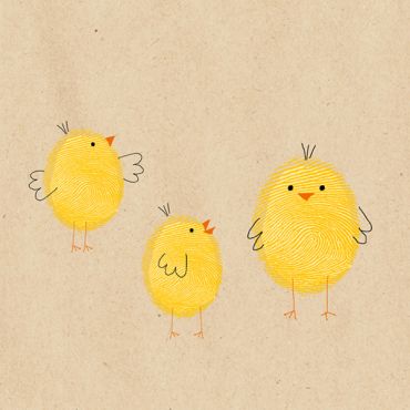 Serviettes cocktail "Famille de poussins" au design artisanal | jourdefete.com