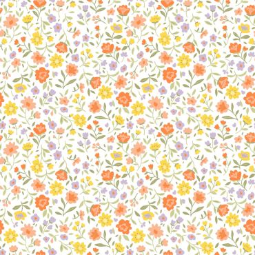 Serviettes de fête motif liberty pastel fleurs multicolores 33x33 cm | jourdefete.com