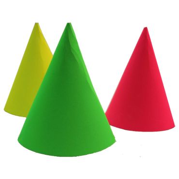 Lot de 6 chapeaux fluo