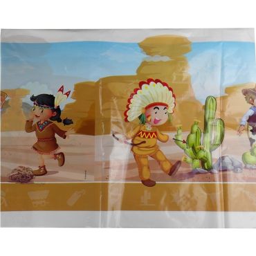 Nappe en Plastique - Collection Cowboys et Indiens Nappe en Plastique - Collection Cowboys et Indiens