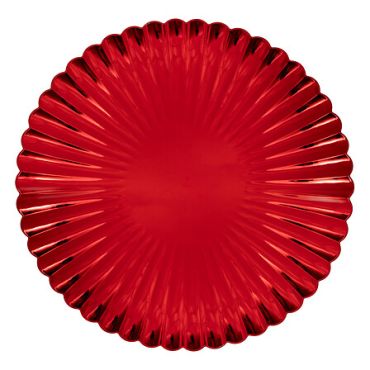 Assiette de présentation coquille rouge pour Noël | jourdefete.com