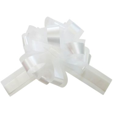 5 Noeuds automatiques en tulle - Blanc