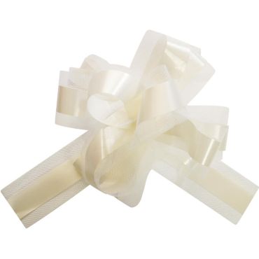 5 Noeuds automatiques en tulle - Ivoire
