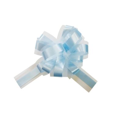 5 Noeuds automatiques en tulle - Bleu Ciel