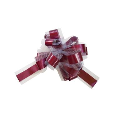 5 Noeuds automatiques en tulle - Bordeaux
