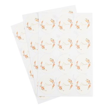 De jolis stickers fleuris à coller lors de votre événement | jourdefete.com