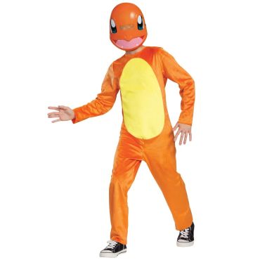 Costume Salamèche enfant orange avec masque Pokémon | jourdefete.com