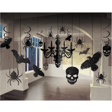 Pack de décorations suspendues - Collection "Black and Bone"