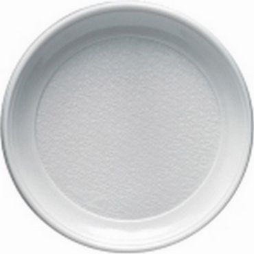 Grande assiette blanche 25 cm en plastique réutilisable - Lot de 25 | jourdefete.com