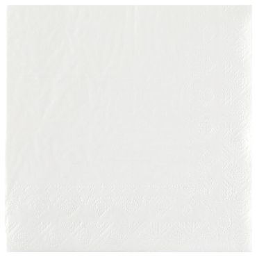 Serviettes en papier blanches avec motifs gaufrés Crystal Rainbow 33x33 cm | jourdefete.com