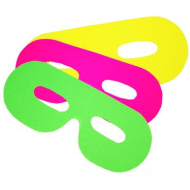 Lot de 6 loups - Jaune et Vert fluo 