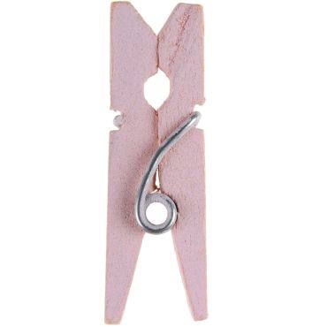 12 Pinces en Bois - Rose