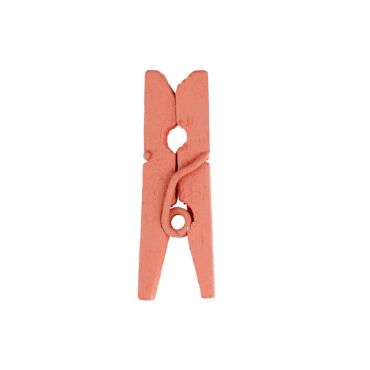 24 Mini Pinces en Bois - Corail