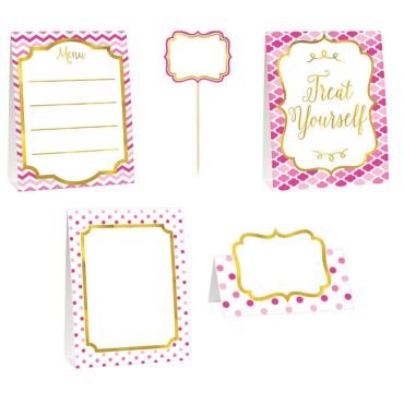 Kit de Décorations de buffet - Rose