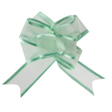 5 Noeuds automatiques Organdi - Vert menthe