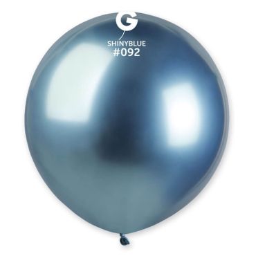3 ballons shiny couleur bleue de 48 cm | jourdefete.com