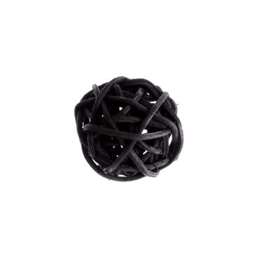Petites Boules en Rotin - Noir
