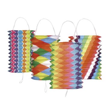 12 Lampions en Papier - Multicolore
