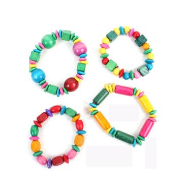 Bracelet perles bois - À l'unité