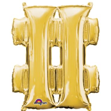 Ballon Hélium Caractère "#" Or