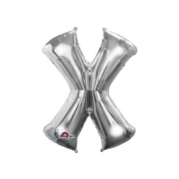 Ballon à air Lettre "X" - Argenté