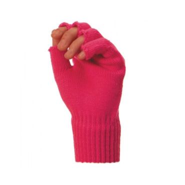 Mitaines Tricot Roses Fluo