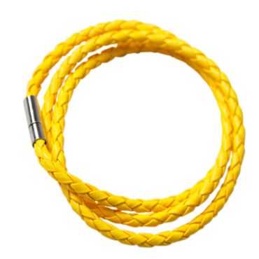 Bracelet tressé fluo - Jaune