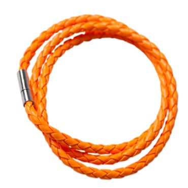 Bracelet tressé fluo - Orange Bracelet tressé fluo - Orange