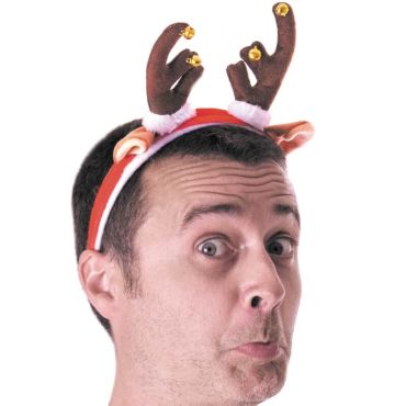 Serre-Tête de Noël - Renne et Grelots