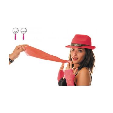 Cravate Satinée - Rose Fluo