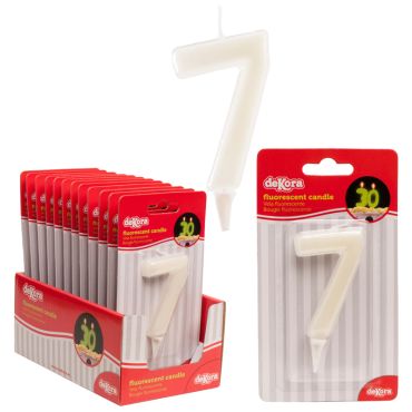 Bougie Fluorescente Chiffre 7
