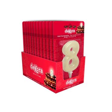 Bougie Fluorescente Chiffre 8