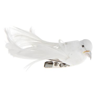 4 Petits oiseaux sur pince - Blanc