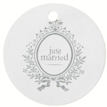 Marque Place Ronds Just Married en 5 cm - Blanc Marque Place Ronds Just Married en 5 cm - Blanc