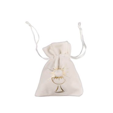 4 Pochons en Velours - Communion - Or | JOURDEFETE.COM