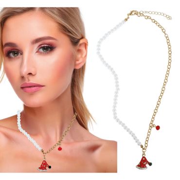 Collier de Noël métallique avec pendentif festif | jourdefete.com
