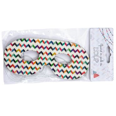 Lot de 6 loups à chevrons multicolores