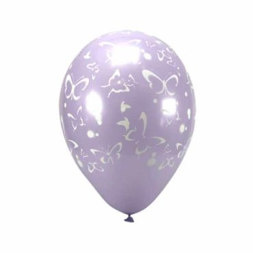 8 Ballons de baudruche Papillons coloris assortis