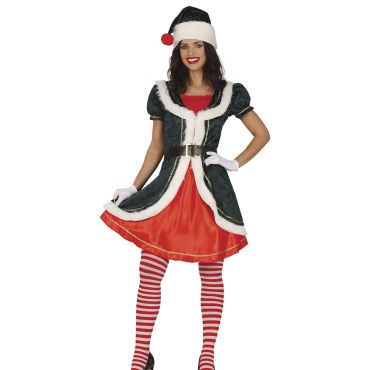 Déguisement de Noël femme vert et rouge | jourdefete.com