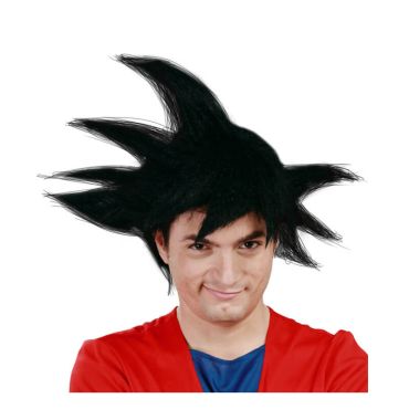 Perruque noire de manga