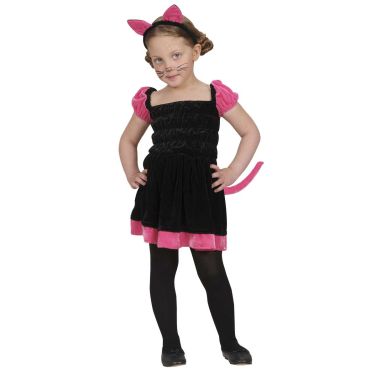Déguisement de Chat rose et noir Fille