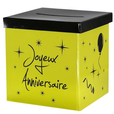 Urne "Joyeux Anniversaire" - Vert Urne "Joyeux Anniversaire" - Vert