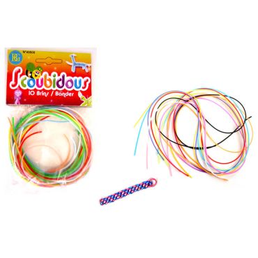 Scoubidous multicolores - 10 fils