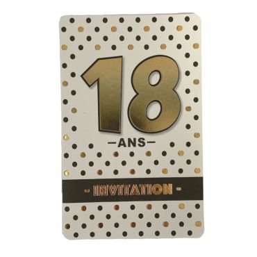 5 cartes d'invitation avec enveloppes pour un anniversaire âge 18 ans 5 cartes d'invitation avec enveloppes pour un anniversaire âge 18 ans