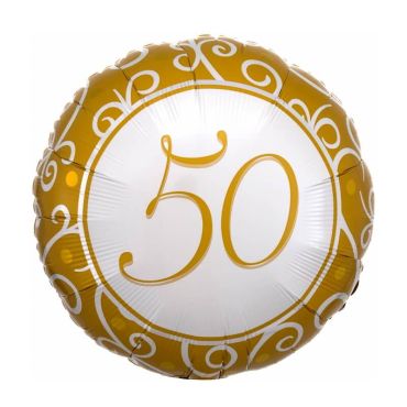 ballon aluminium 50 ans mariage noces or | jourdefete.com