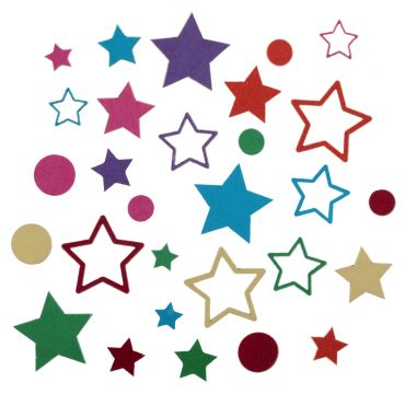 Confettis étoilés multicolores pour décoration de table d’anniversaire | jourdefete.com