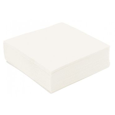 50 Serviettes Microgaufrées - Blanc